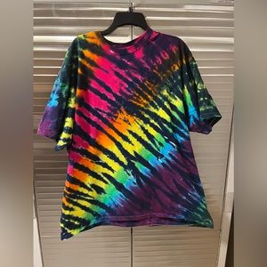 Vintage Vibrant Neon Tie-Dye T-Shirt